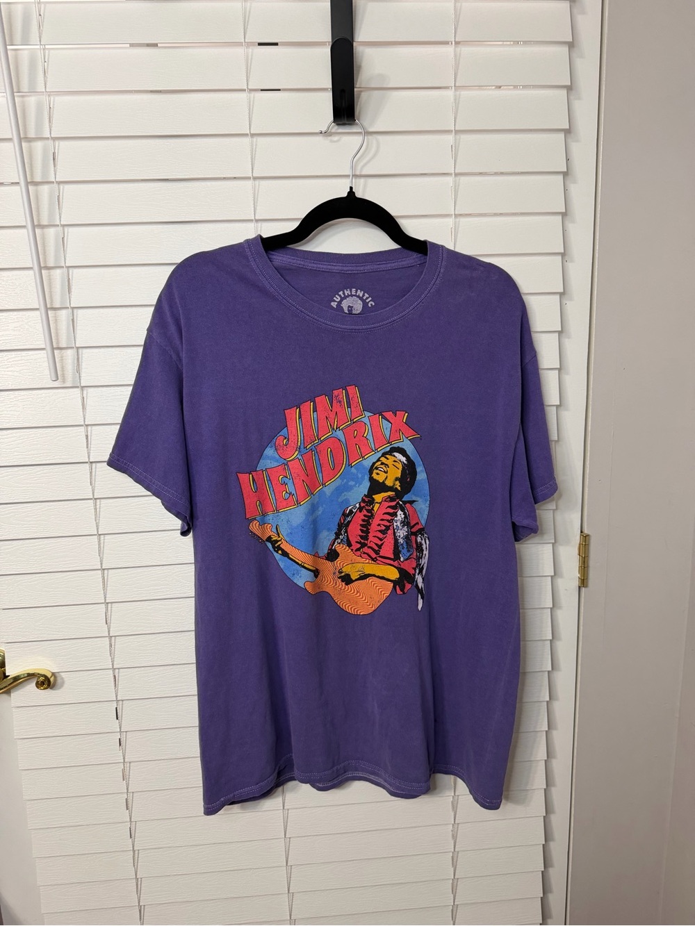 Authentic Purple Graphic Short Sleeve Tee - Vintage Rock Print